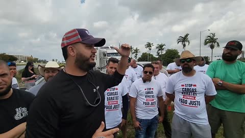 Hundreds Of Florida Truck Drivers Shutting Down Right Now 4-7-22