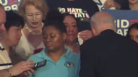 Joe Biden Passes Over and Ignores Black Female Supporter