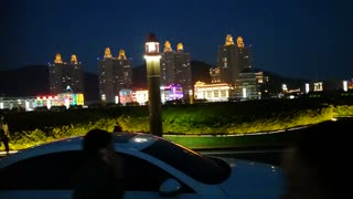 View of the park in the Dalian coast