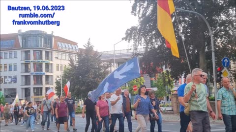 MONTAGSSPAZIERGANG, Start und Ankunft - BAUTZEN, 19 06 2023, 124. MAHNWACHE 🕊