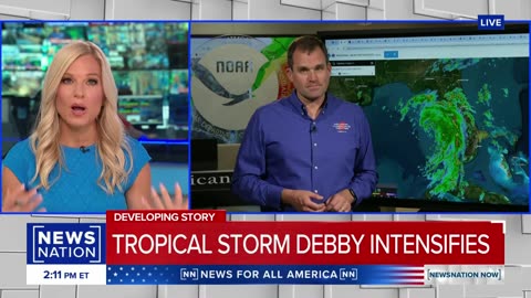 10 million people under alert as Tropical Storm Debby intensifies | NewsNation Now