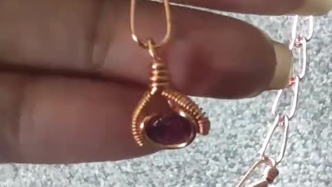 Copper and Garnet Earrings