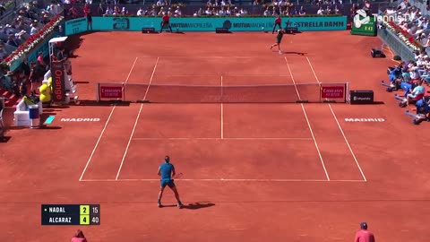 HISTORIC Rafael Nadal vs Carlos Alcaraz Battle _ Madrid 2023 Highlights.