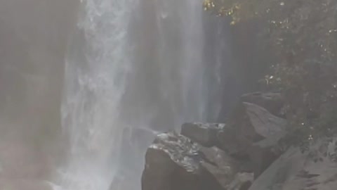 Beautiful waterfall in slow motion