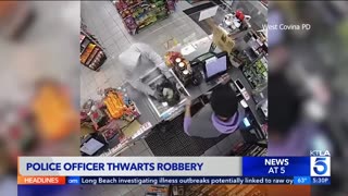 CA - A cop walks in on a robbery