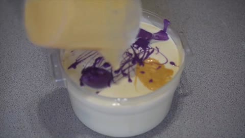 Add Yellow And Purple Pigments To The Liquid