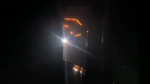 I love watching trucks at night. It's so cool