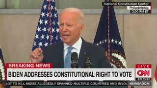 WATCH: Joe Biden's Brain BREAKS Calls Voter Integrity Laws "Jim Crow"