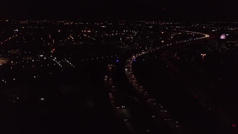 Houston traffic at night, March 3, 2021