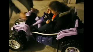 Kid Has a Hard Time Stopping Toy Car