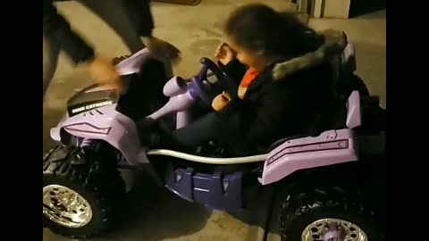 Kid Has a Hard Time Stopping Toy Car