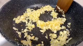 Fry The Garlic Until Fragrant