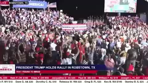 Crowd Singing The Star-Spangled Banner at Save America Rally in Robstown, TX 10/22/22