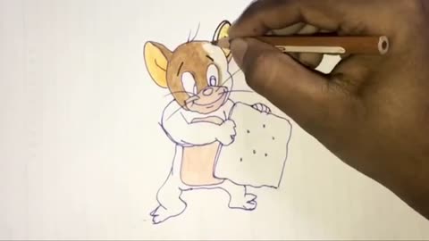 Drawing jerry with Bread