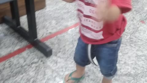 my son taking his first steps