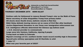 Thursday, December 28, 2023 News Blast