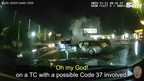 Unlicensed teenager crashes stolen vehicle in Los Angeles during multi-car collision