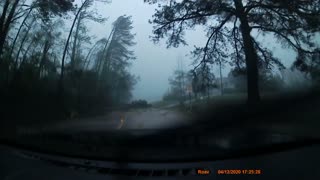 Driver Pulls Over During Tornado