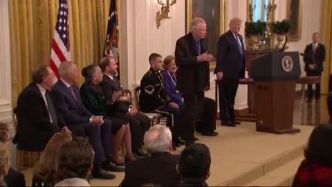"President Donald Trump awarded the National Medal of Arts and National Humanities