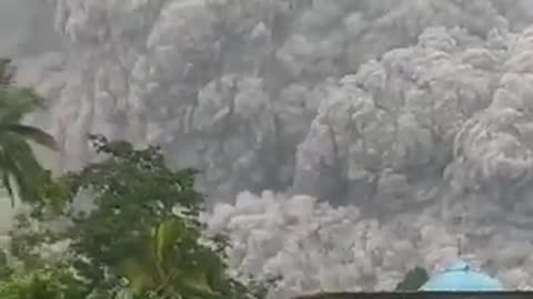 Mount Semeru, East Java, erupts