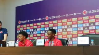 Cuadrado y Mina hablaron previo al partido con Senegal