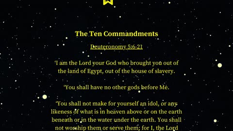 Christian Meme Video: The Ten Commandments in Deuteronomy, version 2 (October 22th, 2023)