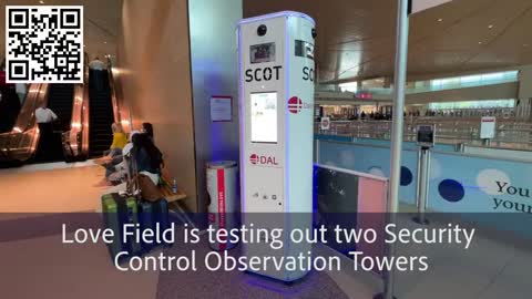 7-Foot Robot at Dallas Love Field Airport Watches for Unmasked Travelers