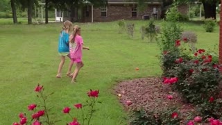 Dad Chases Daughters In A Gorilla Costume
