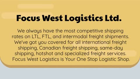 Canadian Freight Shipping