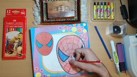 How to Painting Spiderman mask | Painting with Sina