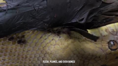 The Python's Feast: Watch This Serpent Devour an Entire Duck Alive!