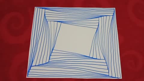 Magical straight line illusions drawing