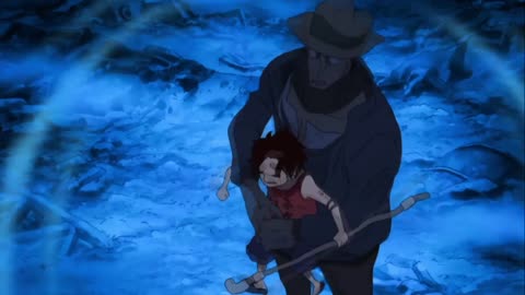 One Piece - Ace uses conqueror’s Haki to save Luffy