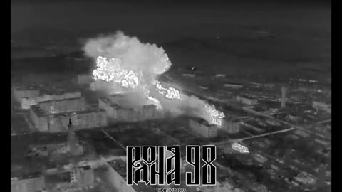Russian TOS strikes on Ukrainian soldiers hiding in a five story building in Chasov Yar.