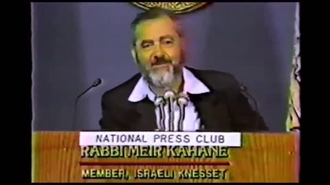 Rabbi Meir Kahane speaks at the National Press Club 1985