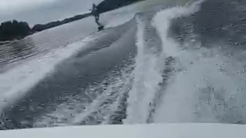 Water Surfing on the Lake in Ontario, Canada