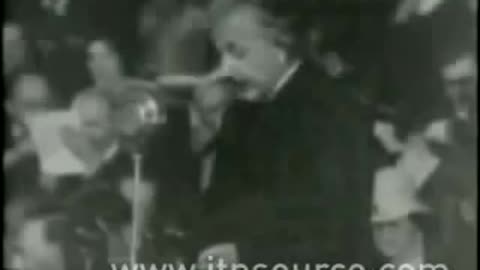 Albert Einstein Speaking for the Only Time At the Royal Albert Hall