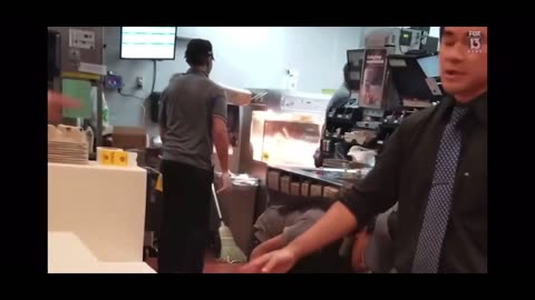 Fast food Worker Beat up !