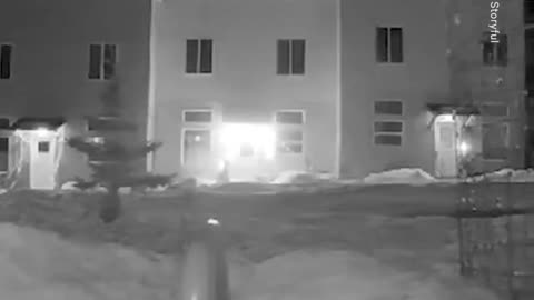 Northern Lights Caught on Doorbell Camera #Shorts