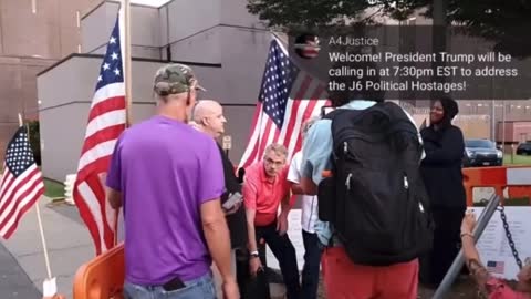 PRESIDENT TRUMP calls Protesters Outside the DC Gulag -- During Nightly Vigil!