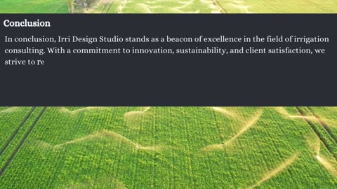 Irri Design Studio's Comprehensive Irrigation Consulting Services