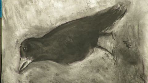 Charcoal Drawing: Jim Dine's Raven, Part 6