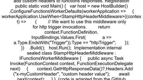 Adding custom headers to Azure Functions response