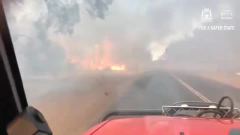 Firefighters defend homes against raging bushfires near Bridgetown, Western Australia