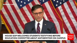 BREAKING NEWS: Speaker Johnson, GOP Leaders Host Students Testifying On Campus Antisemitism