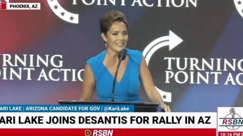 Trump-Endorsed Kari Lake Tells HUGE Crowd That President Trump And Ron DeSantis Have “BDE”