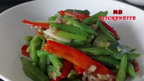 Stir Fried Green Beans Recipe!! Easy Simple way of cooking green beans at home yet like 5 star hotel