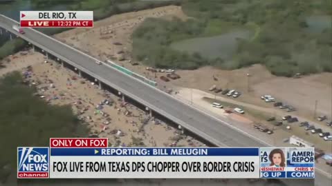Texas law enforcement gives Fox News a helicopter ride to continue reporting over Del Rio, TX