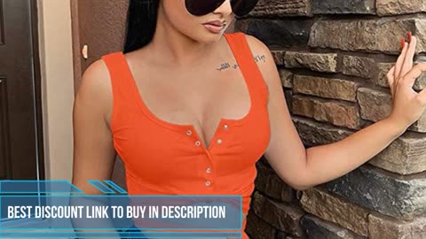 LAGSHIAN Women's Sexy Summer Button Sleeveless Tank Strappy Casual Basic Crop