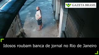 Idosos roubam banca de jornal no Rio de Janeiro